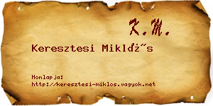 Keresztesi Miklós névjegykártya