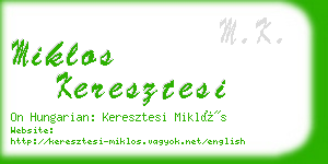 miklos keresztesi business card